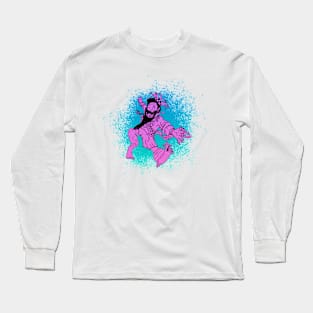 The Deranged King (Purple on Blue) : A Fantasy Character Long Sleeve T-Shirt
